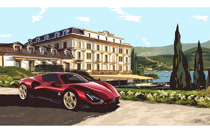 Alfa Romeo 33 Stradale stellt sich dem Concorso d’Eleganza in der Villa d‘Este